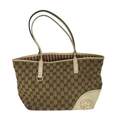 ✨美品✨GUCCI GG トートバッグ ニューブリット ブラウン ロゴ レザー 
