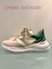 【CHIAKI KATAGIRI/チアキカタギリ】チュールスニーカー ベージュコンビ 23cm 本革 軽量 厚底スニーカーのサムネイル