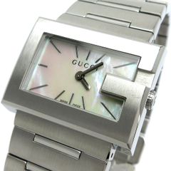 稼働 GUCCI 腕時計 スクエア シルバー シェリーライン 箱付き 3731