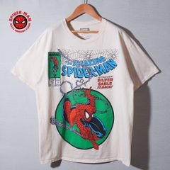 ユニバーサルスタジオ スパイダーマン ヴィンテージTシャツ 白