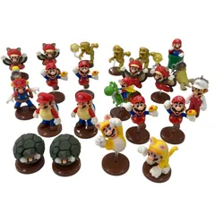 186000 現状品 チョコエッグ スーパーマリオ3Dワールド ネコマリオ フィギュア マントマリオ＆ヨッシー 22点まとめ売り
