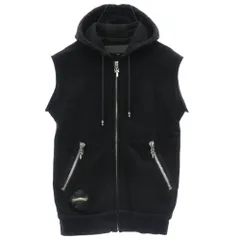 CHROME HEARTS クロムハーツ（原本無） LI'L PUDGE SS プラスレザーパッチ ダガージップ ノースリーブ パーカー フーディー ブラック系 M【中古】のサムネイル