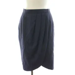 クリスチャンディオール Christian Dior ラップスカート 巻きスカート ミニ M 紺 ネイビー 2510KP02 /KU ■GY53のサムネイル