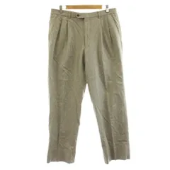 バーバリー ロンドン BURBERRY LONDON スラックス タックパンツ ジップフライ コットン 88cm ベージュ BBS10-211-45 /KU ■GY53のサムネイル