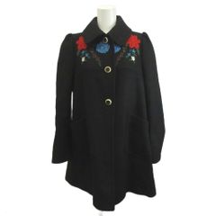 ZARA WOMAN☆刺繍入り ブラック ロングコート M - メルカリ