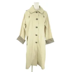 アクアスキュータム AQUASCUTUM レインコート M～L ベージュ ステンカラー フード付き 長袖 ロング丈 /AO2 ■ECC005のサムネイル