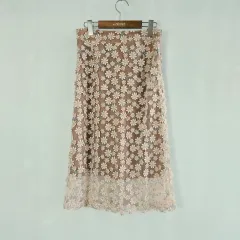 ANNA SUI アナスイ フラワー レース 刺繍 ロング スカート レディース 66のサムネイル