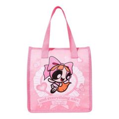 THE POWERPUFF GIRLS 파워 퍼프 걸즈 블로섬 런치 가방 보냉 가방 핑크 파워 퍼프 도시락 가방 도시락 가방 토트 백 멀티 가방 피크닉 귀여운 아메코미 캐릭터 헤세이 레트로 선물 선물 해외 제품 잡화