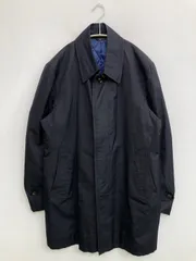 LANVIN ランバン ステンカラーコート R46 ネイビー シルク 無地 ミドル丈 フードなし メンズのサムネイル