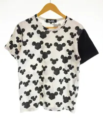ブラックコムデギャルソン BLACK COMME des GARCONS × Disney 00s Mickey Tee ディスニー コラボ ミッキーマウス Tシャツ カットソー 半袖 総柄 Tシャツ ブラック Mサイズ M 103LT-222のサムネイル