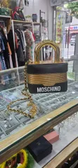 モスキーノ Moschino 留め具 ショルダ—バッグ ブラック ゴールドのサムネイル