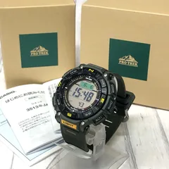 m001 X(60) 美品 CASIO PROTREK PRG-340-3JF カシオ プロトレック グリーン 箱付 Climber Line クライマーライン デジタル腕時計 アウトドアのサムネイル