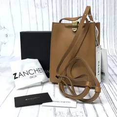 m001L X(60) ZANCHETTI ザンケッティ アムレット ポシェット レザー ショルダーバッグ クロスボディ キャラメル ブラウン ゴールド金具 24Kメッキ イタリア製 ザンチェッティ AMLET CARAMEL MADE IN ITALYのサムネイル
