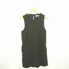 ドット&ストライプス チャイルドウーマン Dot&Stripes CHILD WOMAN ワンピース 膝下丈 厚手 プルオーバー ノースリーブ F 緑 カーキ /TT4のサムネイル