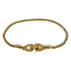 【90s vintage】Christian Dior クリスチャンディオール　CDロゴ ツイストチェーンブレスレット　ゴールド　キングラム[68]のサムネイル
