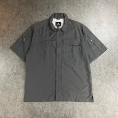 archive AIRWALK S/S Shirt エアウォーク ワークシャツ 比翼ボタン ポケット グレー Y2K XL 大きいサイズのサムネイル