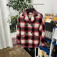 イサベル マラン ウール チェックコート 38のサムネイル
