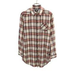 G-STAR RAW ジースターロウ チェック柄 長袖 ロング シャツ XS ピンク系 ロールアップ レディース 古着のサムネイル