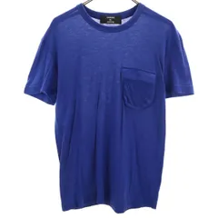 CABANE de ZUCCa カバンドズッカ 日本製 半袖 Tシャツ M ブルー 無地 ポケT メンズ 古着のサムネイル