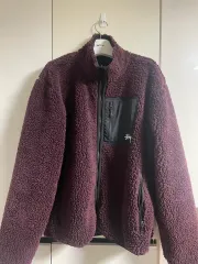 STUSSY シェルパ リバーシブル ジャケット フリース ジャケット バーガンディ XLのサムネイル