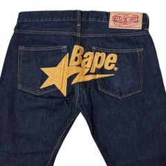 A BATHING APE ロゴペイント デニム セルビッジ TALL - メルカリ