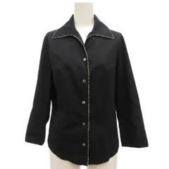 バーバリー ロンドン BURBERRY LONDON シャツ ブラウス 38 七分袖 開襟 ノバチェック柄パイピング 袖スリット /SD ■GY50のサムネイル