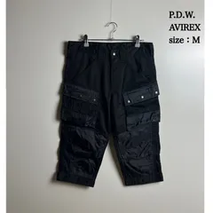 P.D.W. AVIREX military tactical pants M 6666002 アヴィレックス ミリタリーライン タクティカルパンツ 切替 マルチポケット 黒 希少 レアのサムネイル