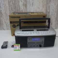 東芝 CD ラジカセ ラジオ カセットテープ AM FM TY-CDW990 リモコン