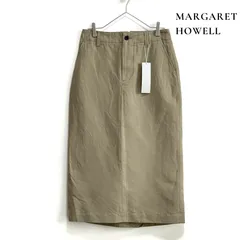 ◆タグ付き◆ MARGARET HOWELL マーガレットハウエル コットンリネンタイトスカート ベージュ系 Ⅲ A009のサムネイル