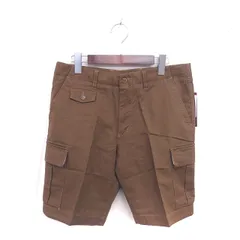 タケオキクチ TAKEO KIKUCHI タグ付き パンツ ハーフ カーゴ ジップフライ 02 M 茶 ブラウン /TTのサムネイル
