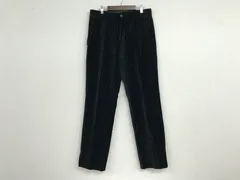 本物ムッシュニコルMONSIEURNICOLEコットンストライプ柄ベロアスラックスパンツメンズサーフアメカジミリタリーストリートスケーターワークビジネススーツモードゴルフドレスバイカースポーツ黒ブラック46Mのサムネイル