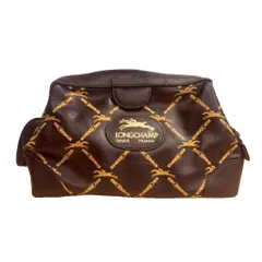 ロンシャン LONGCHAMP セカンドバッグ ポーチ ホース柄 茶 ブラウン ■GY99のサムネイル