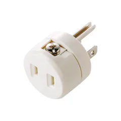 【在庫セール】アース接続端子付き 2P→3P変換アダプタ Supply) TAP-AD1RN サンワサプライ(Sanwa