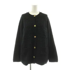 ジャーナルスタンダード レリューム JOURNAL STANDARD relume 23AW TWEEDYニットジャケット ノーカラー 金ボタン F 黒 ブラック 23080462816030 /KUのサムネイル