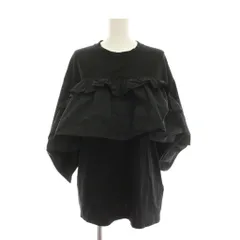 レッド ヴァレンティノ RED VALENTINO カットソー フリル 半袖 XS 黒 ブラック ラウンドネック /YMのサムネイル