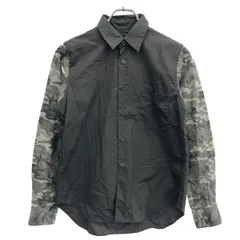 BLACK COMME des GARCONS ブラック コムデギャルソン 20SS カモフラージュスリーブロングスリーブシャツ 1E-B004 グレー XSのサムネイル