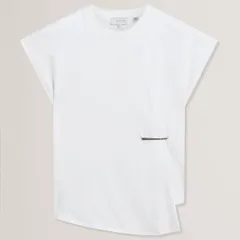 テッドベーカー レディース トップス Tシャツ Ted Baker Womens Metal Trim TShirt WHITE ホワイトのサムネイル