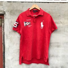 【極美品✨】ポロラルフローレン ビッグポニー CHICAGO ポロシャツ 赤 M Polo Ralph Lauren CHICAGO ポロシャツ ビッグポニー - メルカリ
