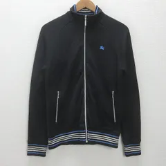 t■バーバリーブラックレーベル/BURBERRY ジャージジャケット■黒【 2 】MENS/73【中古】■のサムネイル
