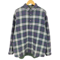 エルエルビーン L.L.Bean 80-90s MAURITIUS製 旧タグ 2枚生地 厚手 リバーシブルネルシャツ メンズ  M