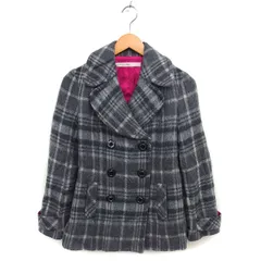 ウィルセレクション WILLSELECTION L'allure de Reika Pコート ピーコート チェック 起毛 ショート ダブル モヘヤ混 1 グレー /NT7のサムネイル
