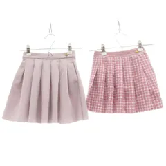 ケイトスペード KATE SPADE スカート 2点セット まとめ 110×2 ピンク ラメ プリーツ ミニ丈 チェック柄 /SX