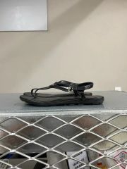 プラダ ミュール サンダル クリア ホワイト 37 24 トライアングルロゴ