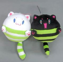◇2点 SDVX TAMA猫 白 黒 ぬいぐるみ セット サウンドボルテックス