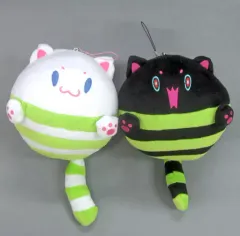 【中古】ぬいぐるみ TAMA猫(白)＆TAMA猫(黒) ぬいぐるみセット 「SOUND VOLTEX」