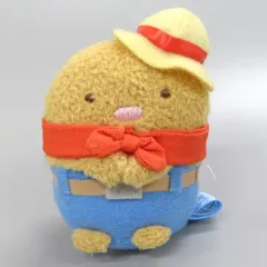 【中古】ぬいぐるみ とんかつ(麦わら帽子＆デニム) てのりぬいぐるみ 「すみっコぐらし 農園つくるんです」 リリース記念 限定てのりぬいぐるみ プレゼントキャンペーン当選品