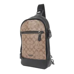 【美品】COACH コーチ バッグ ベージュ ブラック | シグネチャーキャンバス グラハムパック (Graham Pack In Signature Canvas) | ブランド カバン【メンズ】【中古】のサムネイル