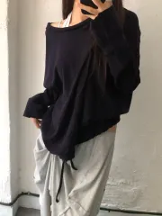 YOHJI YAMAMOTO ヨウジヤマモト パープル パープル コットン ニットのサムネイル