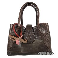 極美品【チビナイル】マレーナ 最高級 マット クロコダイル トート