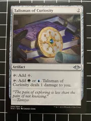 Mtg シングル:　Talisman of Curiosity (好奇のタリスマン) モダンホライゾンのサムネイル